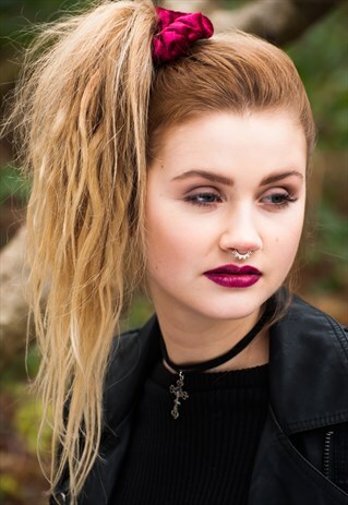 BURGUNDY VELVET LUXE SCRUNCHIE, VELVET SCRUNCHIE