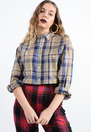 VINTAGE CROPPED SHIRT CHECKED