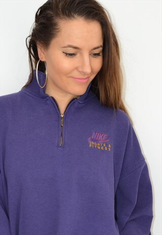 80'S NIKE 1/4 ZIP VINTAGE SWEATSHIRT/JUMPER