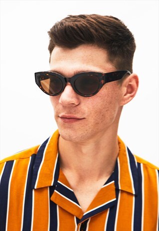 GEORGIE- TORTOISESHELL 80'S SILHOUETTE SUNGLASSES
