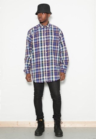 RARE VINTAGE 90'S RALPH LAUREN CHECK PLAID OVERSIZED SHIRT