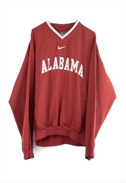 Vintage Nike Alabama Windbreaker Sweatshirt in Burgundy S