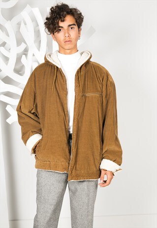 VINTAGE 80'S LEE SHEEPSKIN HOODIE / S0116