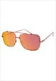 COOL METAL SUNGLASSES IN RED WITH RED MIRROR LENS