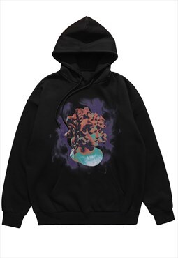 Medusa hoodie creature pullover premium grunge jumper black