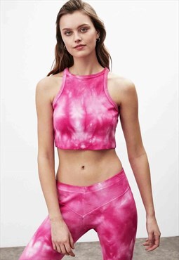 Knitted Co-ord in Pink with Tie Dyed