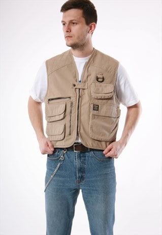 90S VINTAGE WORKWEAR VEST GILET OLDSCHOOL WAISTCOAT 13795