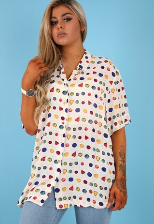 VINTAGE PATTERN SHIRT IN MULTI NS241