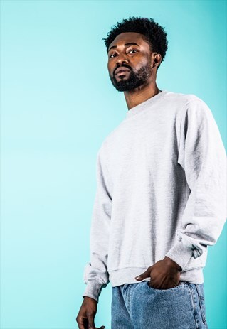 VINTAGE 80S SWEATER IN GREY