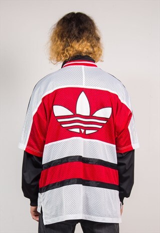 90'S ADIDAS SPORTS JERSEY STYLE TRACKSUIT JACKET TOP