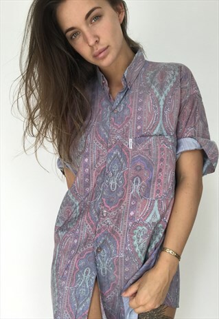 PATTERNED OVERSIZED RETRO VINTAGE UNISEX FESTIVAL SHIRT