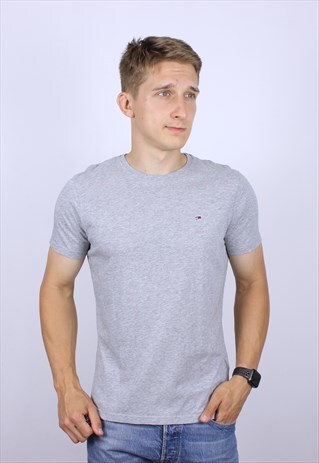 VINTAGE TOMMY HILFIGER MENS LOGO T-SHIRT TOP