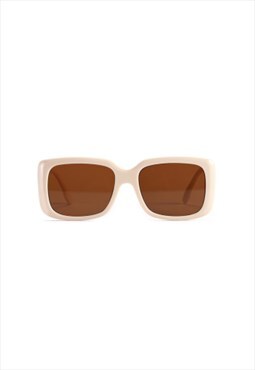 Sophia Rectangle Sunglasses Cream