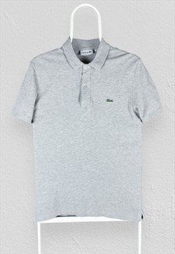 Lacoste Grey Polo Shirt Cotton Pique Slim Fit Mens XS 2