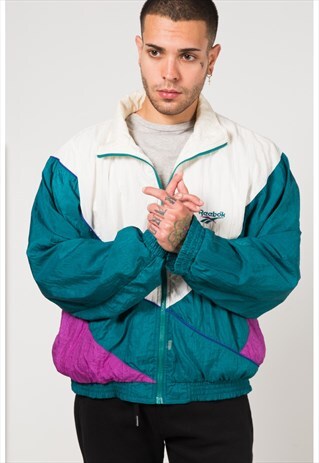 VINTAGE 80S REEBOK SHELL SPORT JACKET /S1078