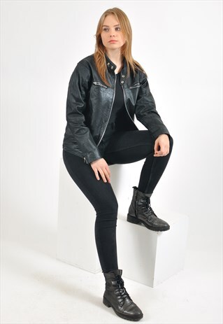 VINTAGE 00'S REAL LEATHER JACKET