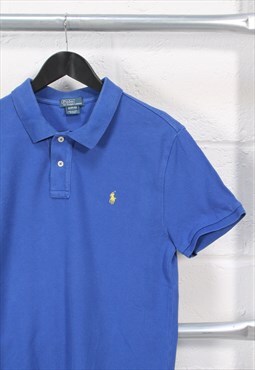 Vintage Polo Ralph Lauren Polo Shirt in Blue Medium