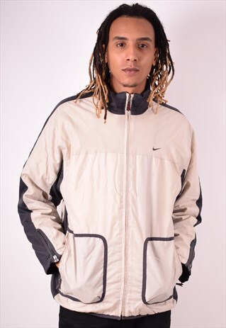 NIKE MENS VINTAGE JACKET MEDIUM BEIGE 90S