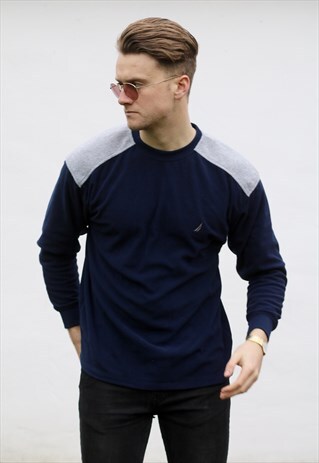 NAUTICA USA 90S MINIMALIST FLEECE SWEATSHIRT