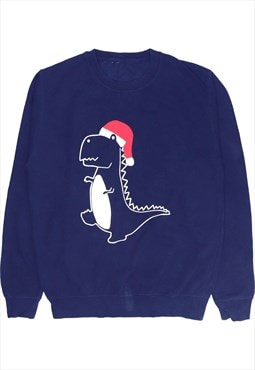 Vintage 90's Unknown Sweatshirt Santa Dino Crewneck