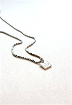 Gucci .925 Silver Square Pendant on Chain/Necklace