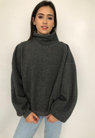 VINTAGE 90S CHIEMSEE ROLL NECK TOP FLEECE