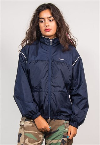 VINTAGE 90'S NAVY BLUE REEBOK WINDBREAKER JACKET