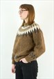 SCOTNORD ICELANDIC WOOL SWEATER PATTERNED PULLOVER FAIR ISLE