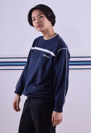 NAVY AND WHITE ELLESSE SWEATSHIRT
