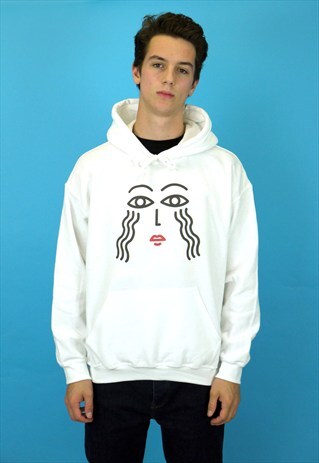 ATHENA ABSTRACT HOODIE (WHITE)
