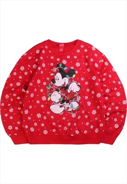 Vintage 90's Disney Sweatshirt Christmas Mickey Mouse