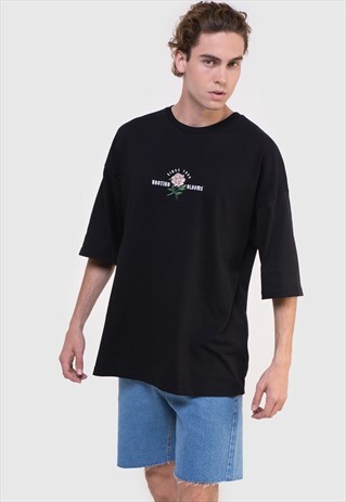 T-SHIRT "KAOTIKO BLOOMS" BLACK