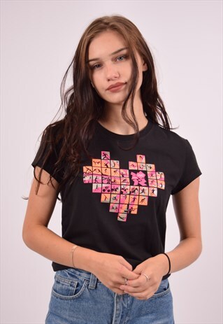 VINTAGE ADIDAS T-SHIRT TOP BLACK