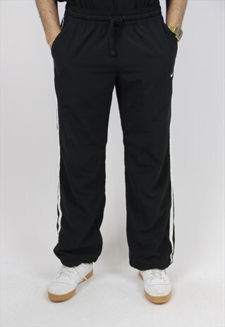 VINTAGE NIKE SOFT BLACK TRACKSUIT BOTTOMS
