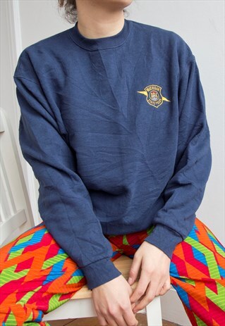 MICHIGAN STATE POLICE BLUE OVERSIZED JUMPER / SWEATSHIRT