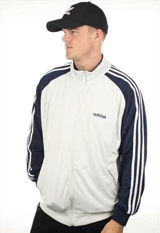 VINTAGE 80S ADIDAS ZIP UP TRACKSUIT TOP JACKET