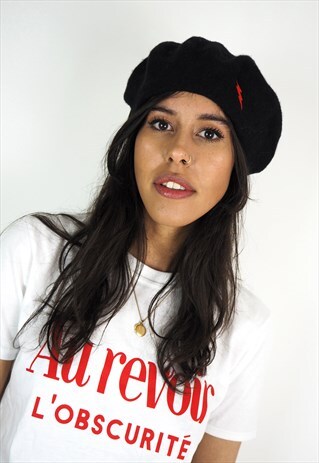LIGHTNING BOLT BERET HAT