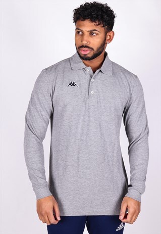 VINTAGE KAPPA LONG SLEEVE POLO T-SHIRT T969