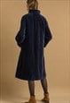 80S WOMAN NAVY BLUE ALPA KA COAT MAXI WINTER COAT 6072