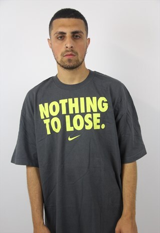 VINTAGE NIKE GREY PRINTED T-SHIRT