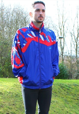 VINTAGE 90S MASITA SHELL SUIT JACKET - LARGE - RETRO RARE