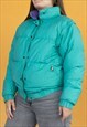 VINTAGE  COATS PUFFER DOWN IN GREEN L