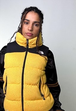 Yellow 90s The North Face 700 Series Puffer Coat Gilet