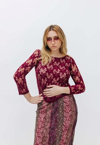 VINTAGE 00S BOHO LACE TOP