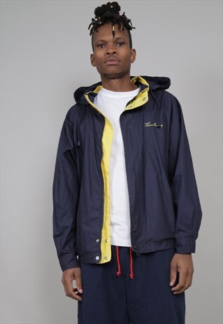 VINTAGE 90'S BURBERRY YELLOW/NAVY REVERSIBLE SPORTS JACKET