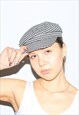 VINTAGE 90S HOUNDSTOOTH BROOD CAP IN BLACK / WHITE