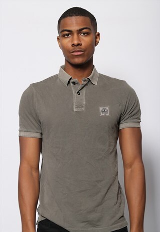 VINTAGE STONE ISLAND POLO SHIRT GREY