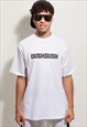 90'S INSPIRED BOX FIT RAVE GRAPHIC T-SHIRT IN WHITE