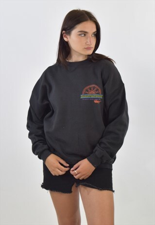 VINTAGE 90S BLACK HARLEY DAVIDSON CREW NECK SWEATSHIRT