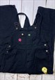 VINTAGE BLACK EMBROIDERED LOONEY TUNES DUNGAREES 90S 